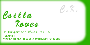 csilla koves business card